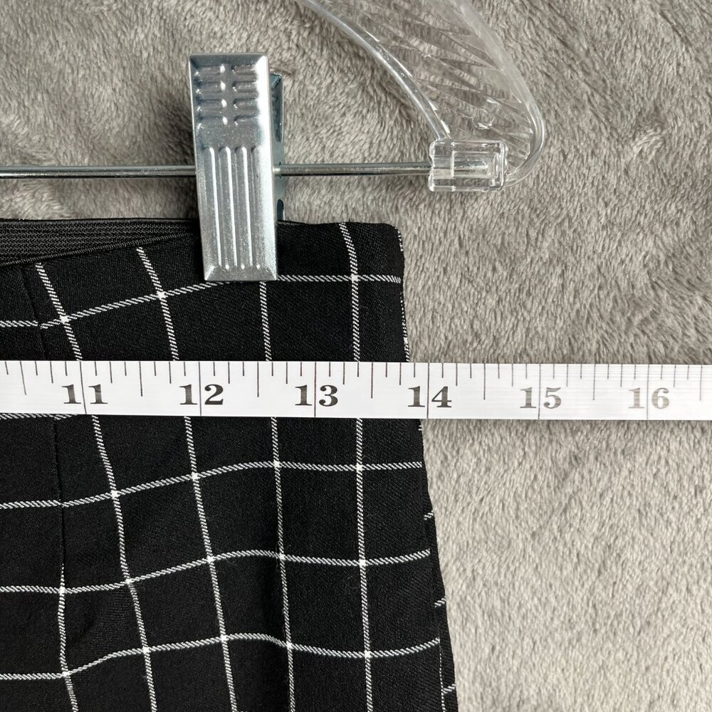 Calvin Klein Women’s Pants Size 4 Black White Plaid Stretch Leggings Workwear - Picture 6 of 9